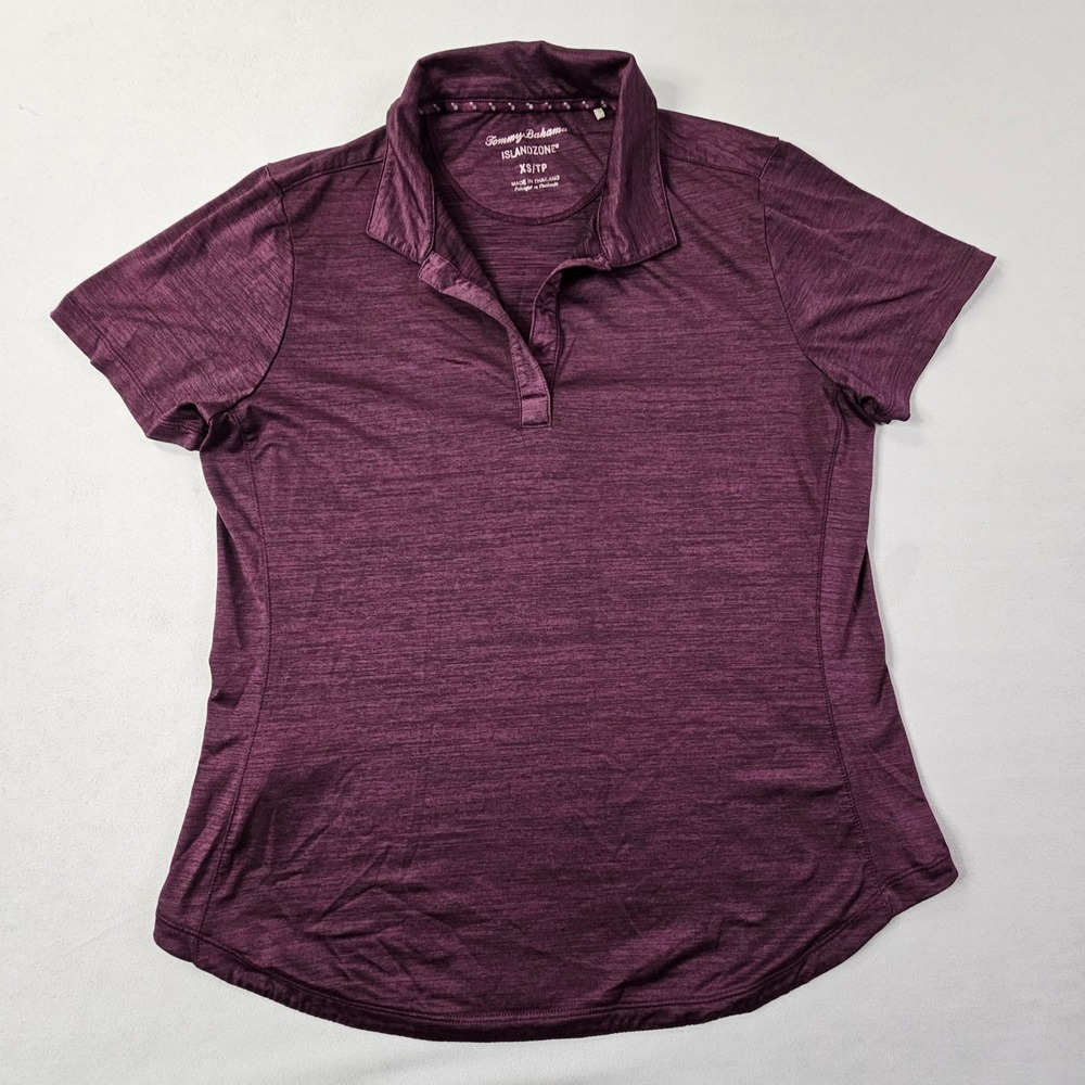 Tommy Bahama Islandzone Maroon Short Sleeve Poloo Shirt Women's XS